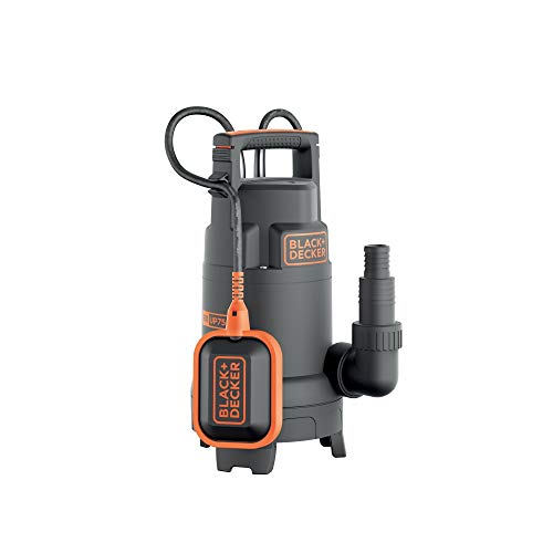 black+decker tauchpumpe 750 w für klar- und schmutzwasser, 13000 l/h, 8 m