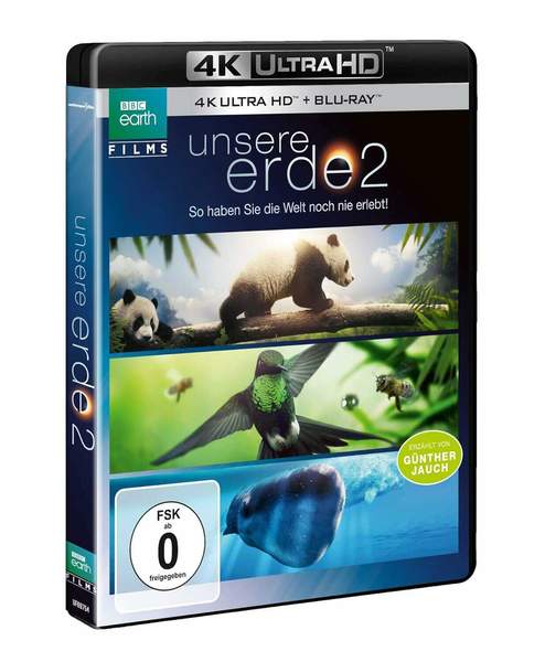 Produktbild: 4K naturdoku unsere erde 2, 4K ultra HD + blu-ray, 11,97 bei amazon, 23% rabatt
