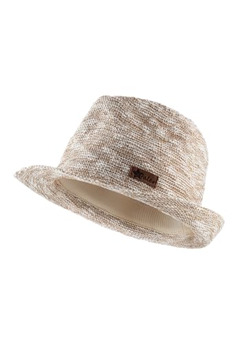 Sterntaler Strohhut meliert Unisex Sonnenkappe für Baby und Kinder, sand, Gr. 49