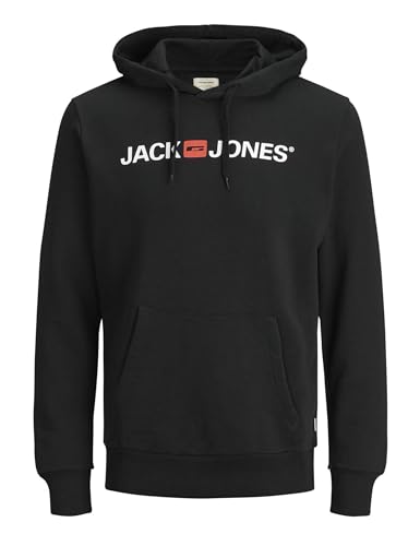 jack & jones herren kapuzenpullover schwarz corp 054 black-white, größe l