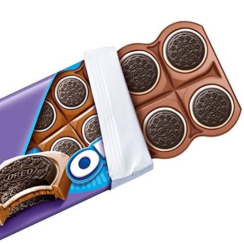milka oreo sandwich - alpenmilch-schokolade mit oreo-stücken und vanillecrme, 92g