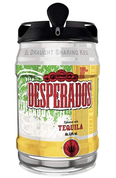 desperados bier mit tequila 5 liter partyfass 16,99 euro statt 20 euro