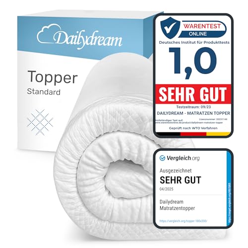 dailydream viscoelastischer matratzentopper 160 x 200 x 5 cm mit memory foam effekt