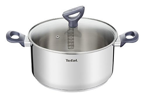Tefal Kochtopf 20cm Edelstahl, induktionsgeeignet, Messskala, Ausgießhilfe