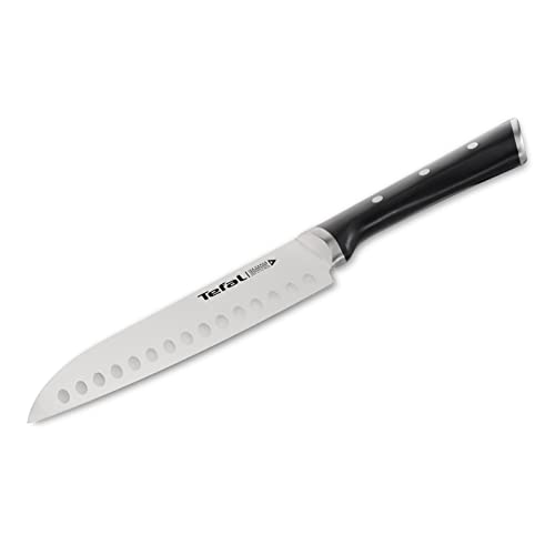 tefal santoku messer ice force 18 cm edelstahl mit korrosionsschutz und handschutz