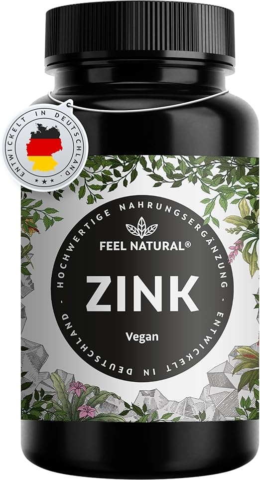 Zink Tabletten hochdosiert 25mg - 365 Stück vegan, Zink-Bisglycinat, laborgeprüft