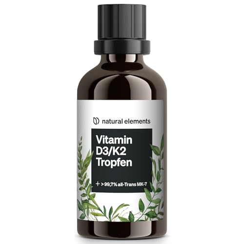 vitamin d3 k2 tropfen 50ml, hochdosiert, all-trans k2vital von kappa, laborgeprüft, flüssig
