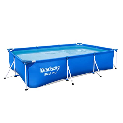 bestway steel pro frame pool 300 x 201 x 66 cm eckig blau ohne pumpe