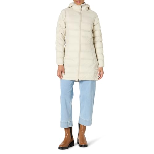 Amazon Essentials Damen Puffermantel leicht wasserabweisend Kapuze Übergrößen Stone XXL