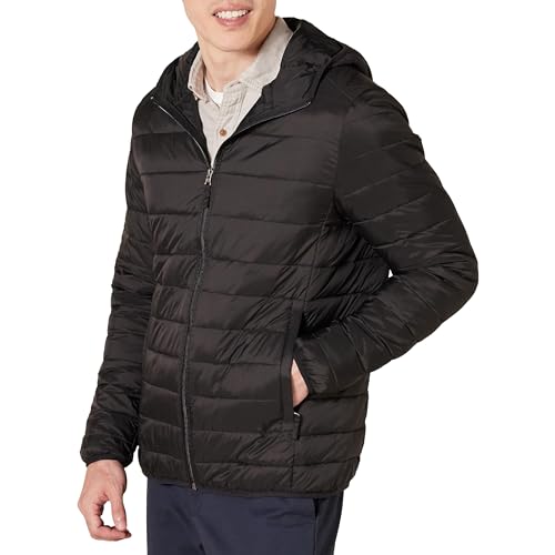 amazon essentials herren jacke leicht wasserabweisend verstaubar schwarz m
