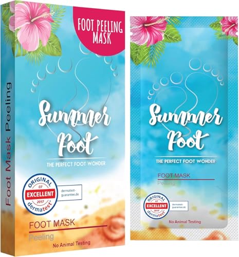 hornhaut entferner von summer foot - hornhaut fußmaske für weiche füße - dermatologisch getestet