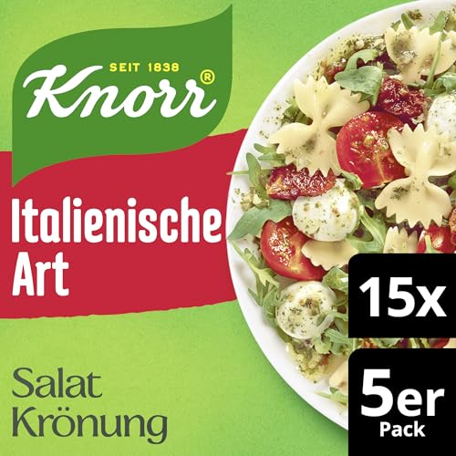 Knorr Salatkrönung italienische art für salatdressing mit natürlichen zutaten 5er pack 15x