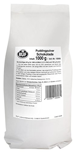 RUF schokoladenpudding zum kochen, großpackung für kantine und restaurant, 5x1000g