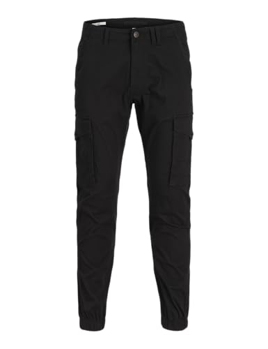 JACK & JONES Cargo Jogger Hose Paul Flake AKM 542 Twill Schwarz 31W/30L