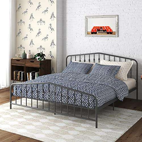 metallbett novogratz bushwick super king size graublau