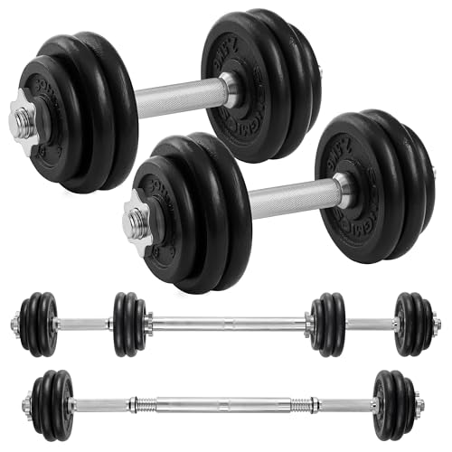 hanteln 2 x 15 kg SONGMICS verstellbar gusseisen kurzhantelset für fitness zuhause