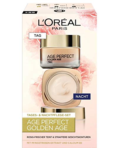 l'oral paris age perfect golden age gesichtspflege set, anti-aging, für reife haut, 2 x 50 ml