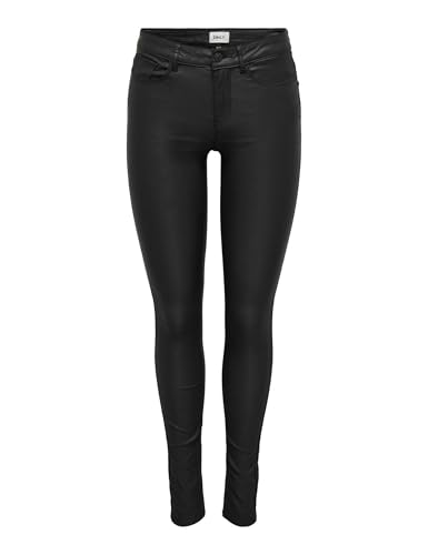 ONLY Damen Skinny Jeans Kunstleder Skinny Fit Hosen