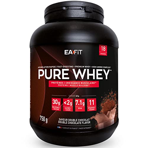 Protein Pulver Schokolade 750g - Whey Protein Isolate für Muskelaufbau - EAFIT