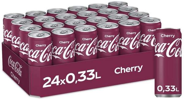 coca-cola cherry 24x 330 ml für 14,84 euro statt 21 euro