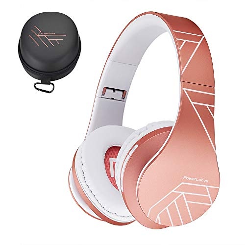 PowerLocus Bluetooth Over-Ear Kopfhörer, kabellos, faltbar, Stereo, lange Akkulaufzeit, komfortabel