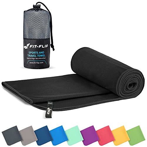Produktbild: fit-flip mikrofaser handtuch, kompakt, schnell trocken, fitness, strand, sauna