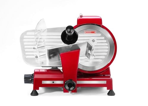 Produktbild: Hendi aufschnittmaschine, aluminium, edelstahl, rot, schnittstärke 7mm