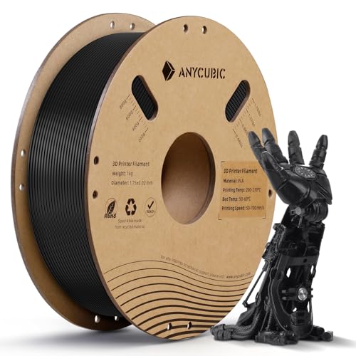 anycubic filament 1.75mm pla schwarz 1kg 3d druckmaterial vakuumverpackung rfid