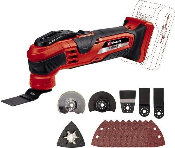 einhell varrito akku multifunktionswerkzeug mit akku starter-kit für 54,67