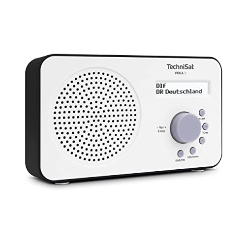 dab radio tragbar technisat viola 2, ukw, lautsprecher, kopfhöreranschluss, weiß/schwarz