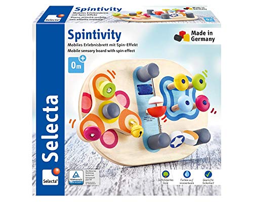 motorikbrett aus holz selecta 62064 spintivity 20 cm spielzeug für kinder