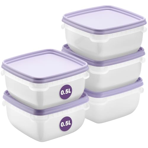 frischhaltedosen mit deckel 5er set 0,5l von smartstore, bpa frei, kühlbox set