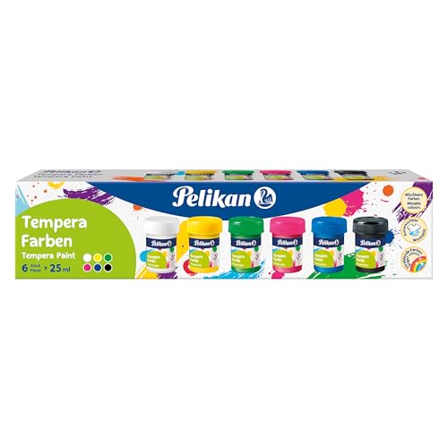 pelikan temperafarben-set 6 grundfarben 25ml für kreative malprojekte