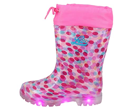 lico gummistiefel mädchen pink rosa türkis 28 eu power blinky