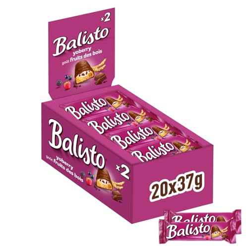 balisto yoberry schokoriegel mit joghurt-beeren geschmack großpackung 20x37g