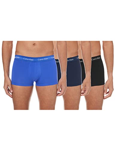 calvin klein herren boxershorts 3er pack low rise trunks baumwolle stretch mehrfarbig xl