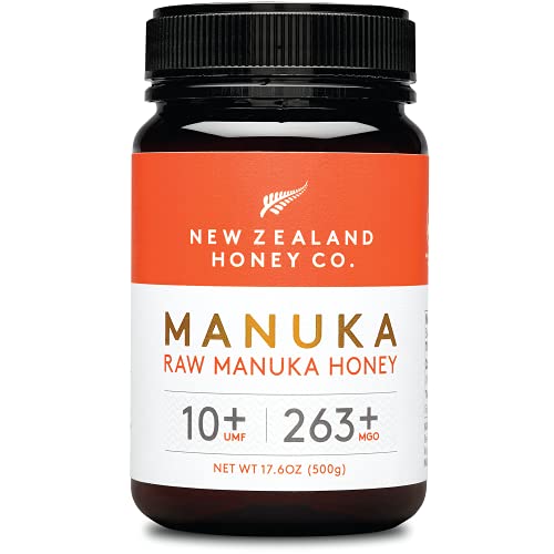 New Zealand Honey Co. Manuka Honig MGO 263+, UMF 10+, Roh und aktiv, 500g, hergestellt in Neuseeland