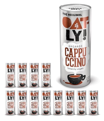 oatly bio cappuccino 12 x 235 ml, pflanzliches getränk aus hafer