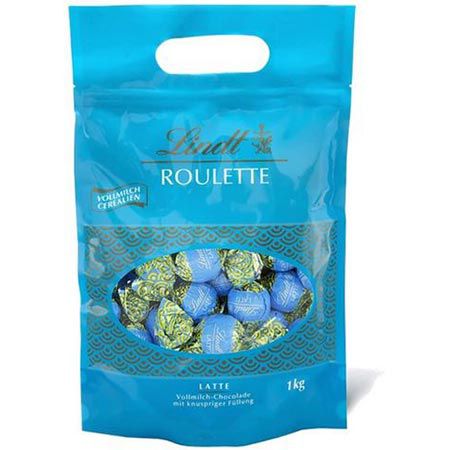 lindt roulette vollmilch cerealien kugeln 1kg ca 80 stk 19,12 euro