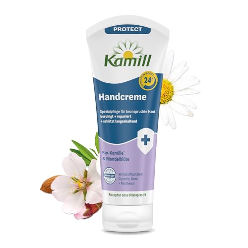 kamill handcreme 100ml - hand- und nagelpflege mit bio-kamille und mandelblüte