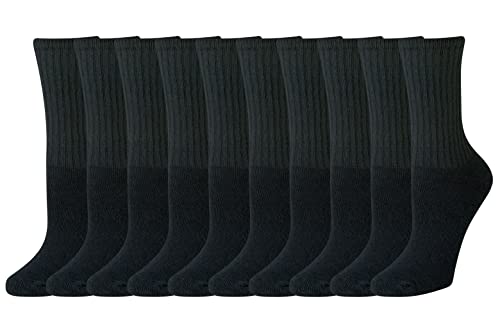 damen crew-socken baumwolle leicht gepolstert essentials 10 paar größe 36-39.5