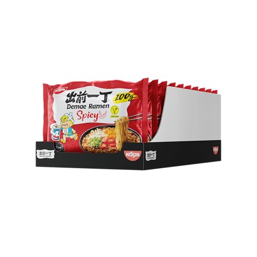 Nissin Demae Ramen Spicy  Instant-Nudeln mit Cayennepfeffer, 10er Pack (10 x 100 g)