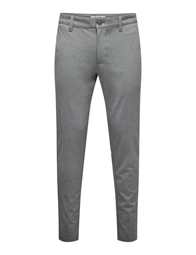 only & sons herren hose grau melange 30-34 model 22010209