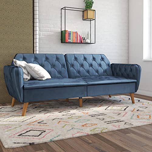 Produktbild: schlafsofa novogratz tallulah mit memory-schaum in samt blau