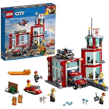 LEGO 60215 City Feuerwehr-Station Feuerwehr für Kinder, Spielzeugbaukasten