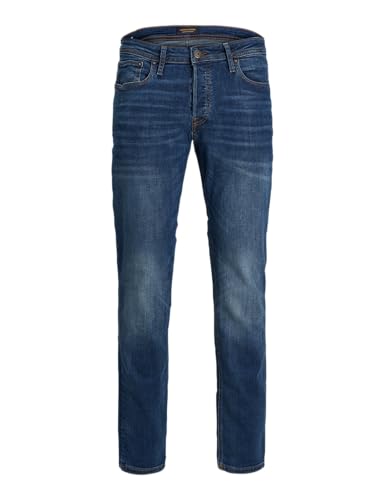 jack & jones herren jeans tim straight leg slim fit dunkelblau 32W / 30L