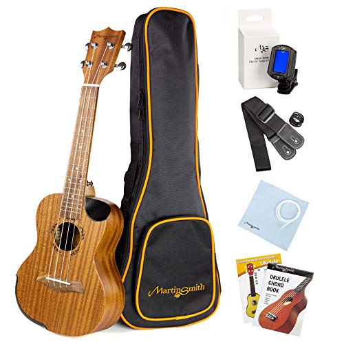 tenor ukulele mit tuner, tasche und saiten - ideal für anfänger und profis