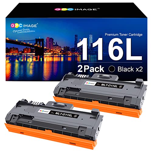 gpc image d116l toner cartridge kompatibel für samsung mlt-d116l, 2er pack
