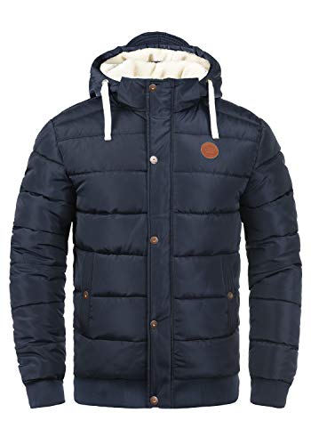 blend frederico herren winterjacke kapuze teddy-futter steppjacke navy 70230 XXL