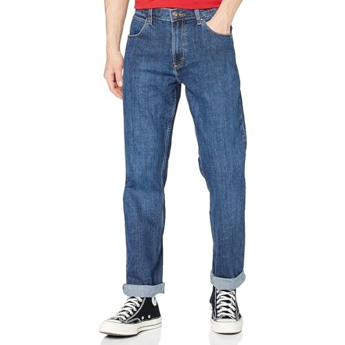 Wrangler Herren Jeans Straight Blau Schwarz W30-W44 Mid Waist Regular Fit